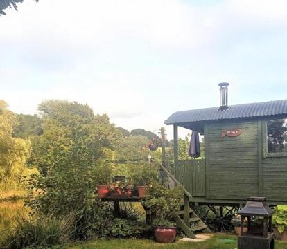 Photo of Charming tranquil Shepherds Hut with lakeside balcony 'Roach'