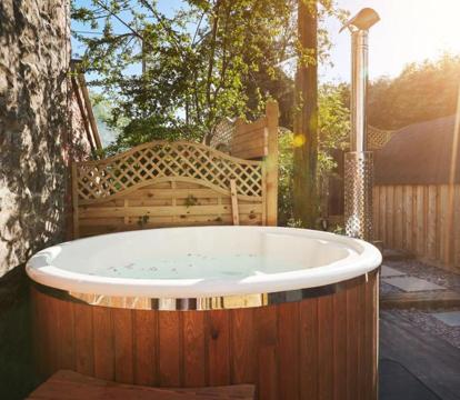 Photo of Luxury Mary's Croft with Swedish Hot tub and BBQ HUT